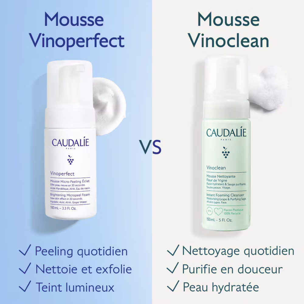 Caudalie vinoperfect mousse micro-peeling éclat 100ml