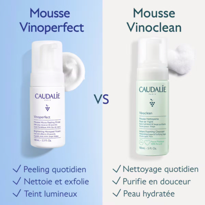 Caudalie vinoperfect mousse micro-peeling éclat 100ml