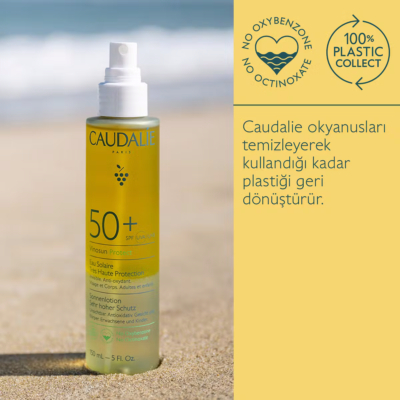 Caudalie vinosun protect eau solaire très haute protection spf50+ 150ml