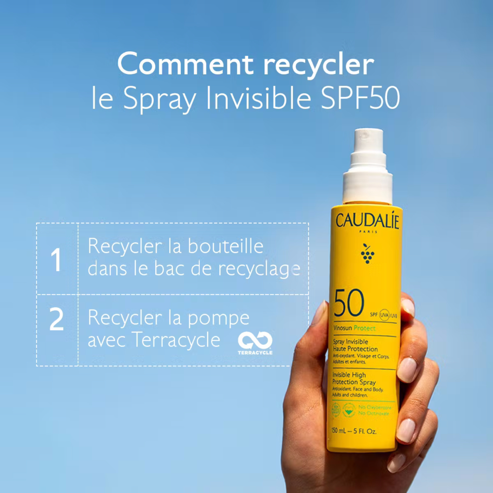 Caudalie vinosun protect spray invisible haute protection spf50 150ml