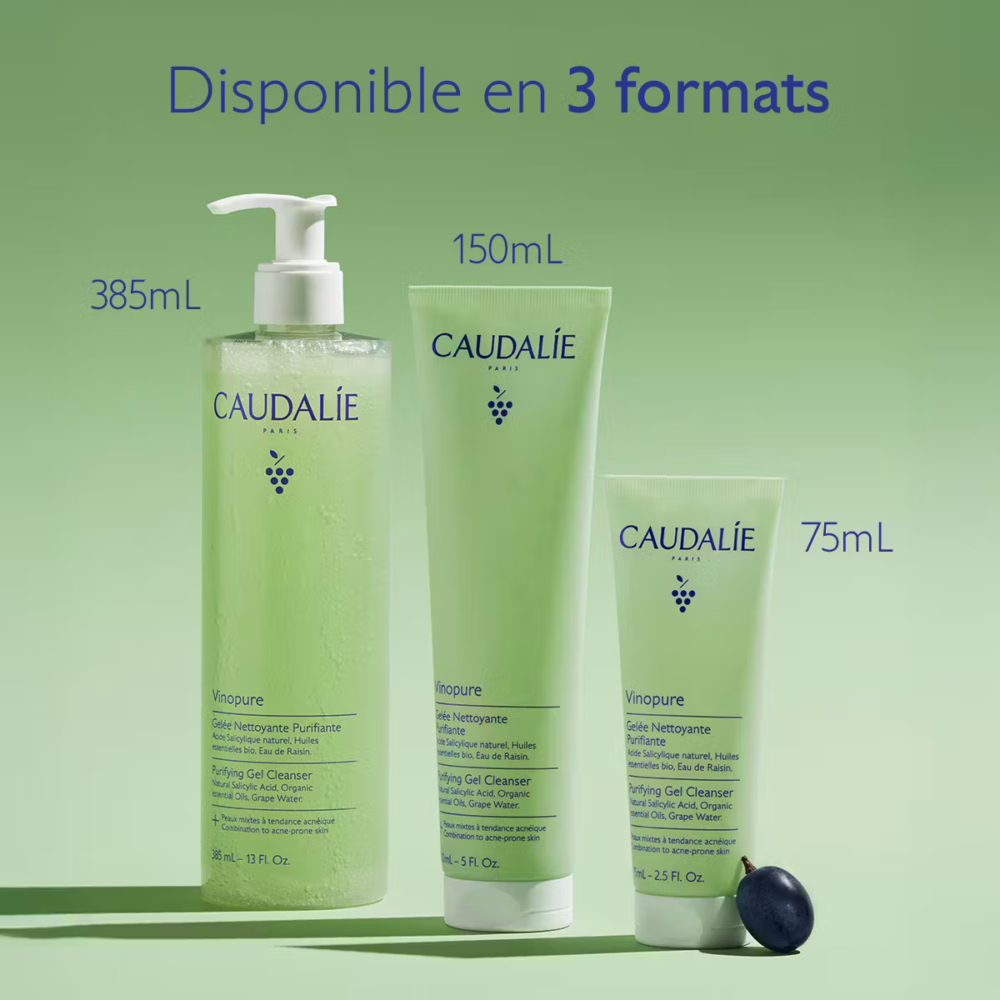 Caudalie vinopure gelée nettoyante purifiante bio 150ml