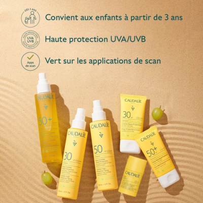 Caudalie vinosun protect stick invisible haute protection spf50 15g