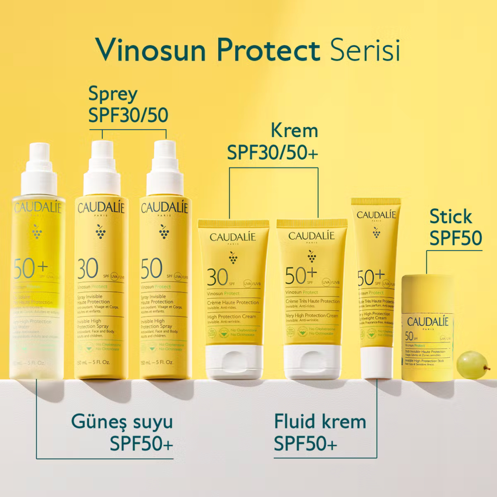 Caudalie vinosun protect eau solaire très haute protection spf50+ 150ml