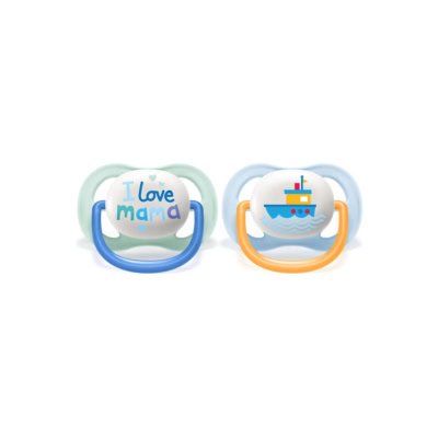 Avent Philips Sucette Ultra Air Collection Happy Garçon 0-6 mois