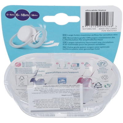 Avent philips sucette ultra air collection papa ballon 6-18 mois