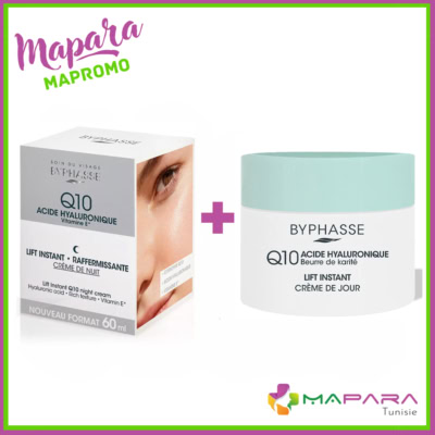 Byphasse Duo Crèmes Lift Instant Q10 – Jour et Nuit (-50% sur la Crème de Jour)