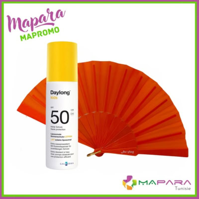 Daylong Kids SPF 50 Lait Solaire Liposomal 150ml + Éventail Offert