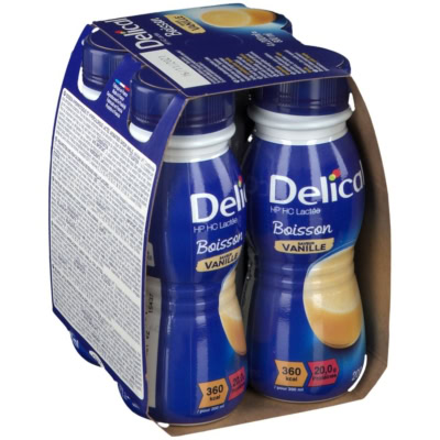 Delical boisson hp hc lactée saveur vanille 4 x 200ml