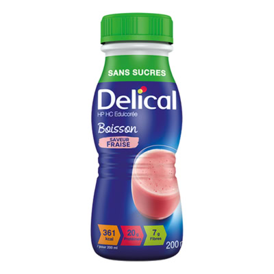 Delical Boisson HP HC sans Sucres Saveur Fraise 200ml