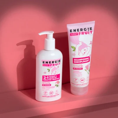 Energie fruit 2en1 masque démêlant kératine végétale à l'huile de monoï, rose et argan 300ml