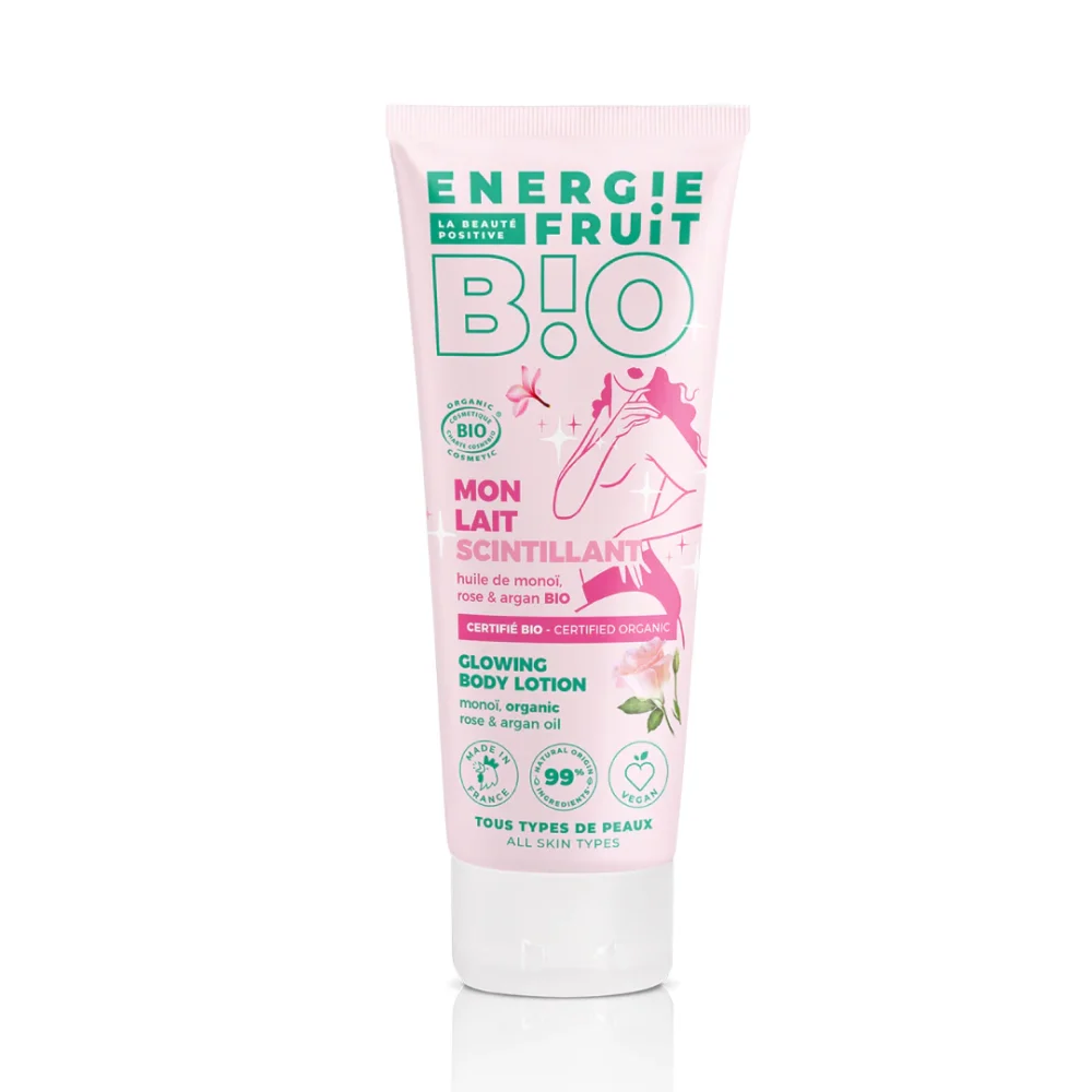 Energie fruit mon lait scintillant à l'huile de monoï, rose et argan bio 200ml