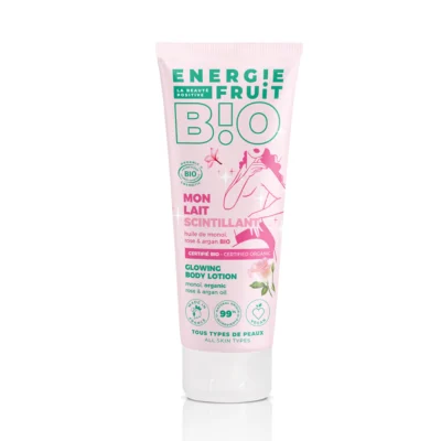 Energie Fruit Mon Lait Scintillant à l'Huile de Monoï, Rose et Argan Bio 200ml