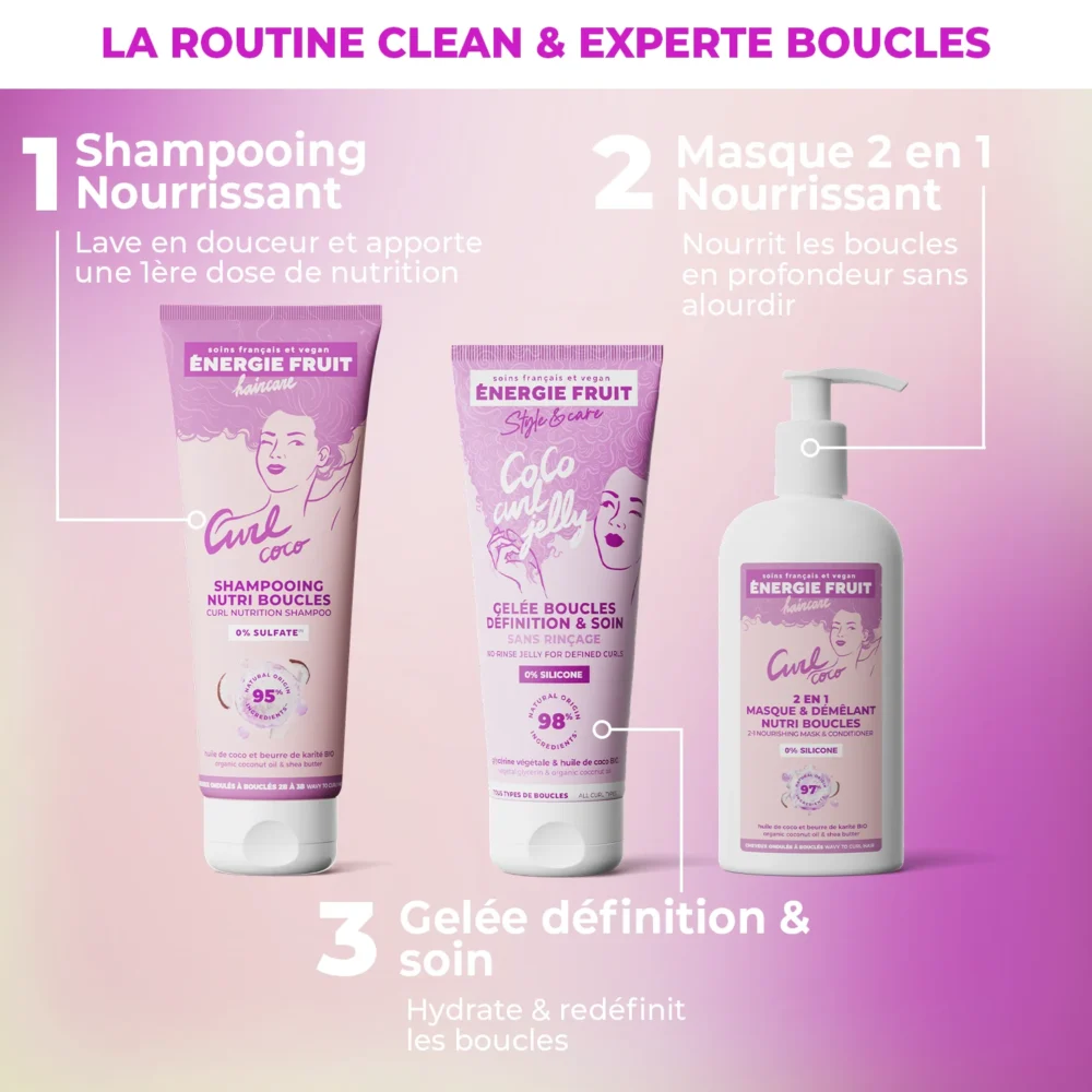 Energie fruit shampoing nourrissant à l'huile de coco et beurre de karité 250ml