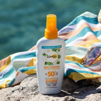 Lovea spray hydratant monoï de tahiti très haute protection spf50+ 150ml