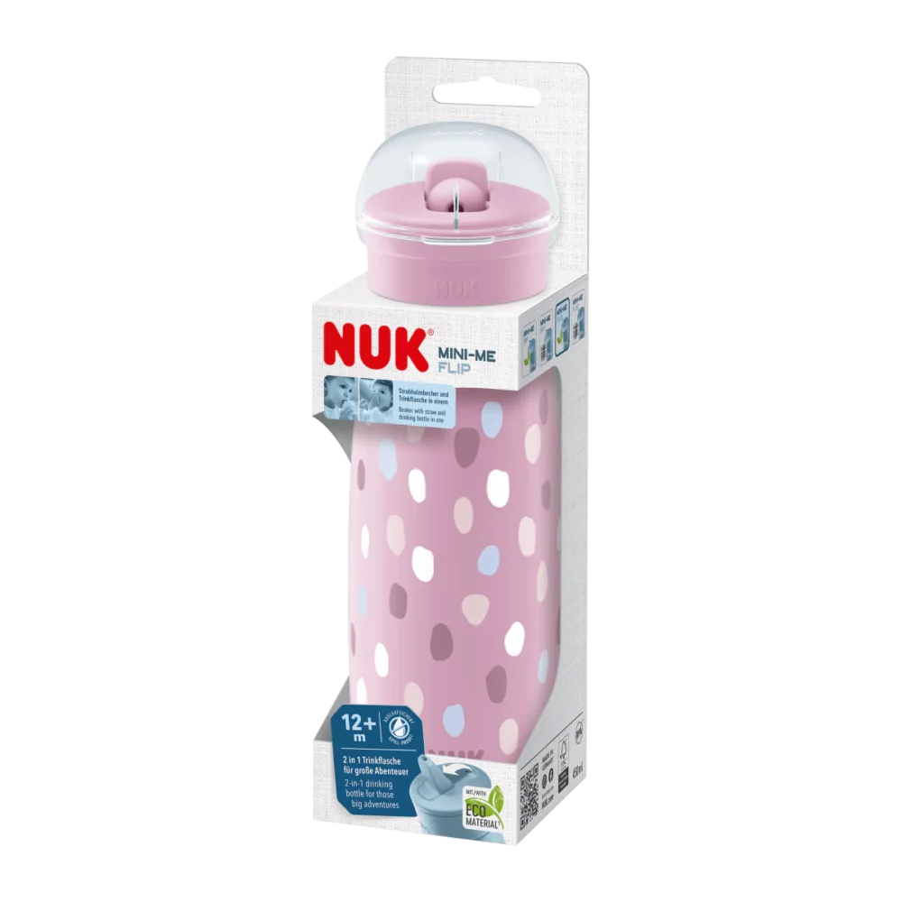 Nuk tasse gourde mini-me flip 12m+ rose 450ml