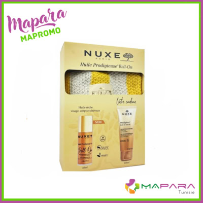 NUXE Sac Huile Prodigieuse Roll-On + Huile de Douche Prodigieuse 100ml Offerte