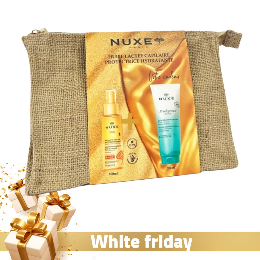 Nuxe trousse sun huile lactée capillaire + gel douche prodigieux néroli 200ml offert