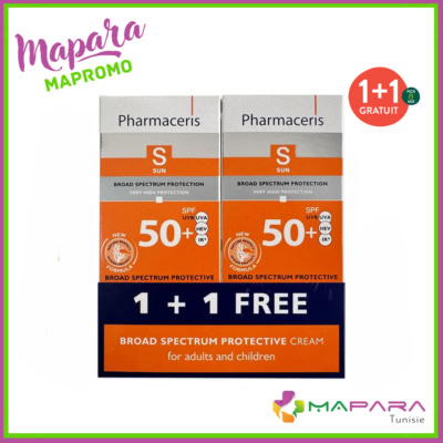 Pharmaceris s spectrum-protect crème haute protection spf50+ 50ml – 1+1 gratuit