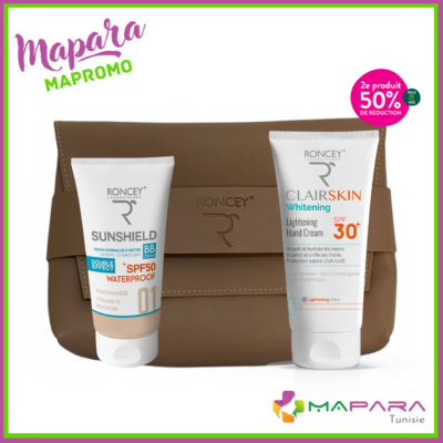 Roncey sunshield spf50+ + mains spf30+ + trousse