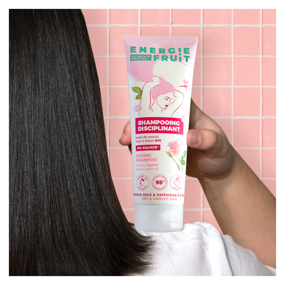 Energie fruit shampoing disciplinant à l'huile de monoï, rose et argan 250ml