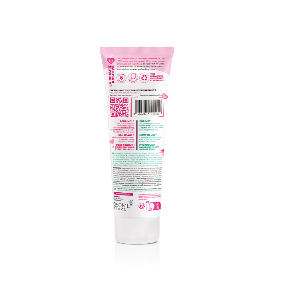 Energie fruit shampoing disciplinant à l'huile de monoï, rose et argan 250ml