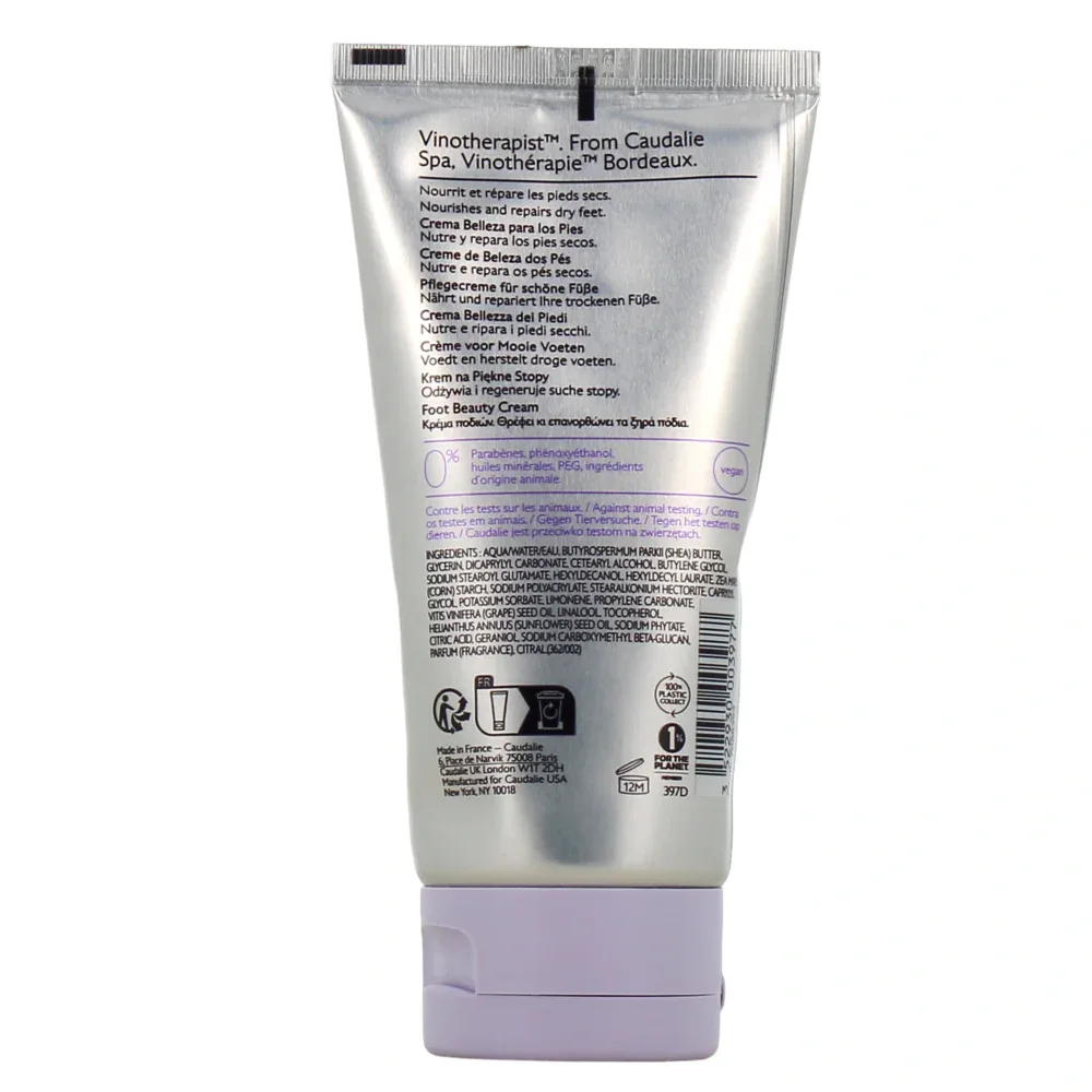 Caudalie vinotherapist crème beauté des pieds 75ml