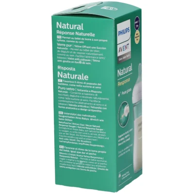 Avent natural response biberon en verre 1m+ 240 ml