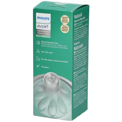 Avent natural response biberon en verre 1m+ 240 ml