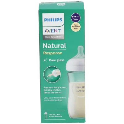 Avent natural response biberon en verre 1m+ 240 ml