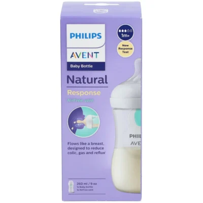 Avent natural response biberon valve airfree 1 mois+ débit 3 260ml