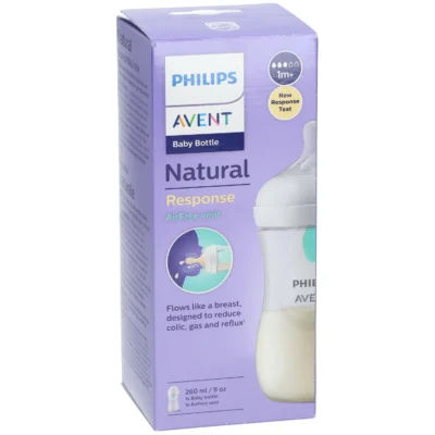 Avent natural response biberon valve airfree 1 mois+ débit 3 260ml