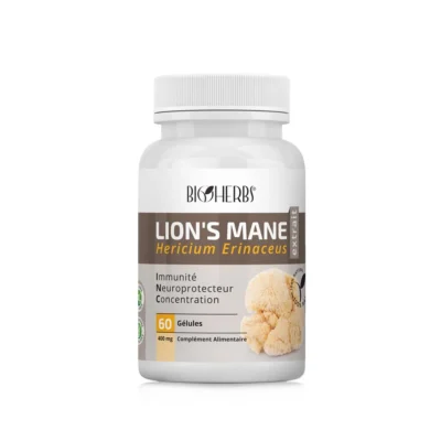 Bioherbs Lion’s mane (Hericium erinaceus) فطر عرف الأسد 60 gelules