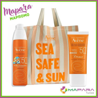 Avene Solaire Enfant Spray SPF50+ + Crème B-Protect SPF50+ + Sac de Plage Offert