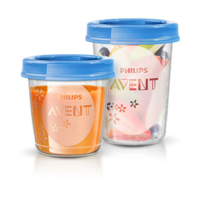 Avent 10 pots de conservation de lait maternel