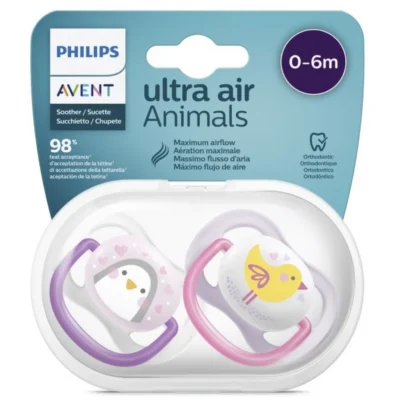 Avent Philips Sucette Ultra Air Animal Pingouin Oiseau 0-6 Mois
