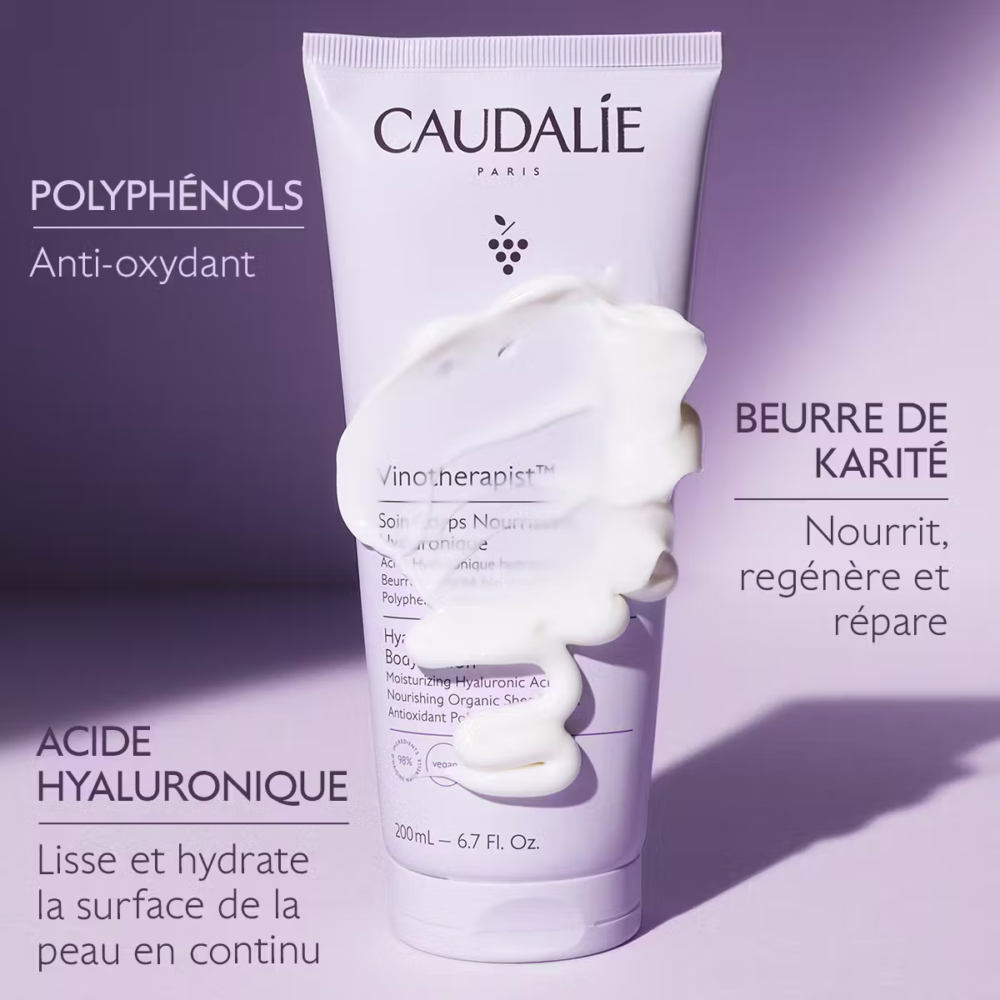 Caudalie vinotherapist soin corps nourrissant hyaluronique 200ml