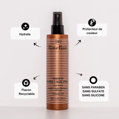 RoseBaie Leave-in Spray Argan Post-Coloration Anti-Oxydant et Protection 200ml