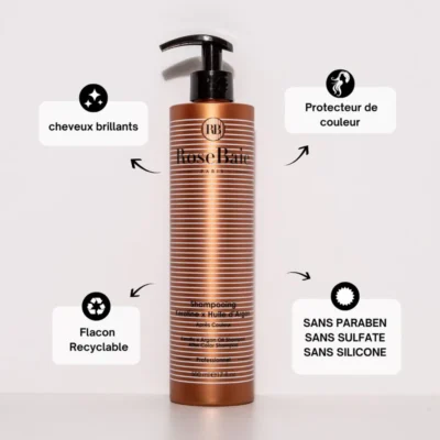 rosebaie shampoing argan