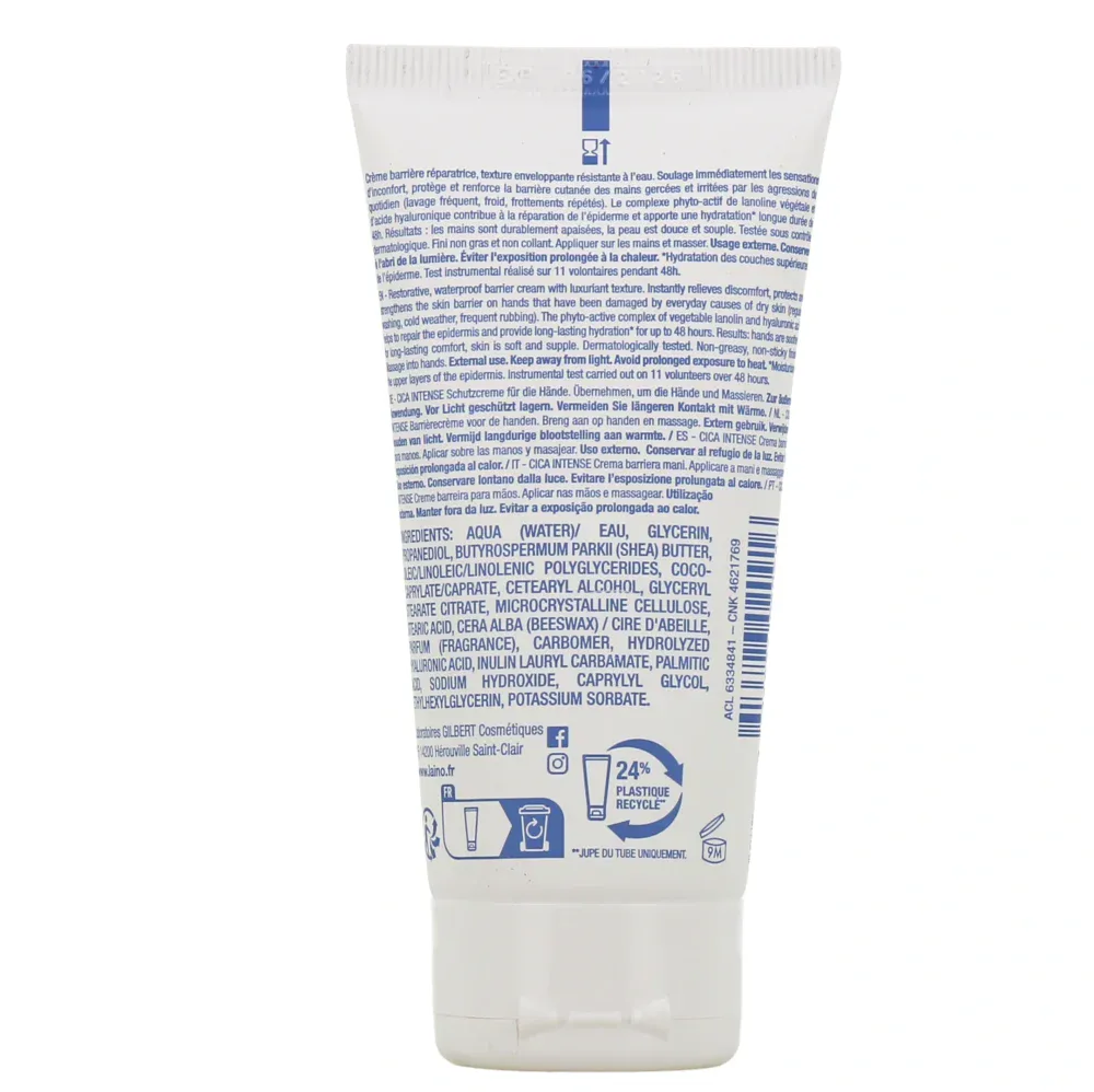 Laino cica intense crème barrière mains gercées et irritées 50ml