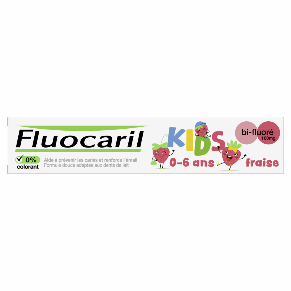 Fluocaril dentifrice kids bi-fluoré fraise 0-6 ans 75ml