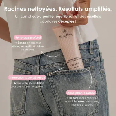Rosebaie gommage purifiant figue de barbarie et kératine sébo-régulation et hydratation 250ml