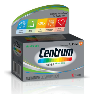 Centrum Silver Adults 50+ Multivitamin 30 comprimés