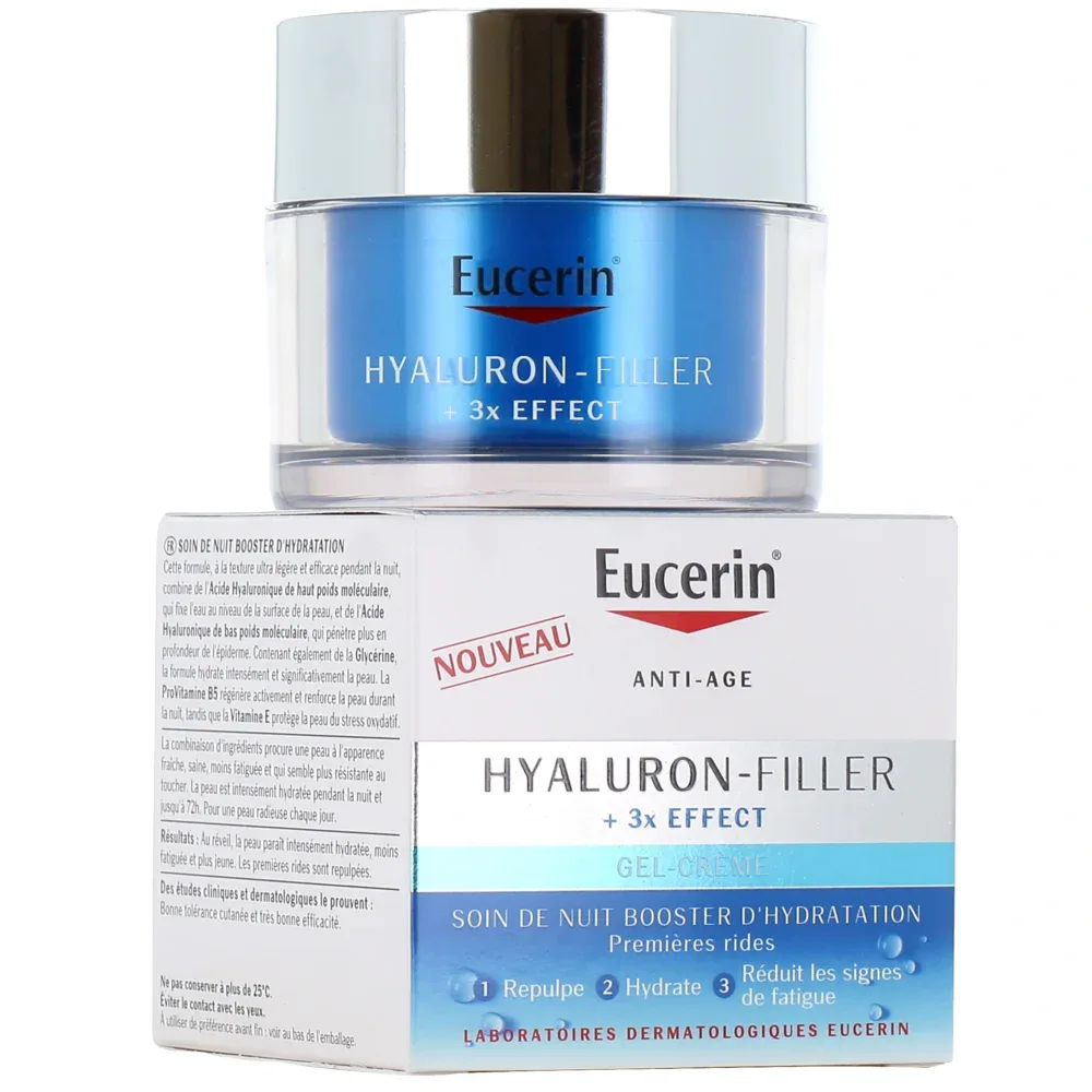 Eucerin hyaluron filler 3x effect gel crème nuit 50ml