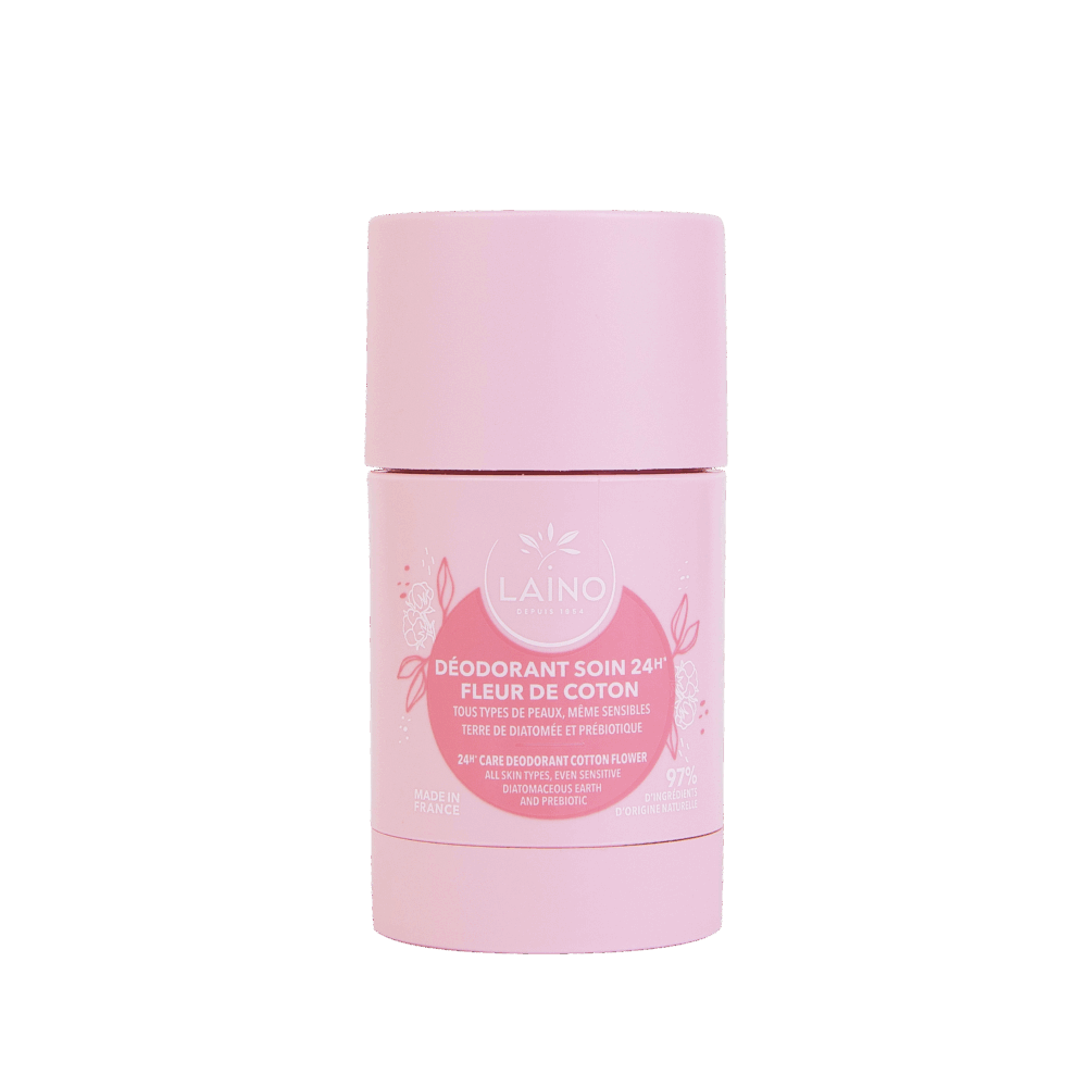 Laino déodorant soin 24h fleur de coton 60g