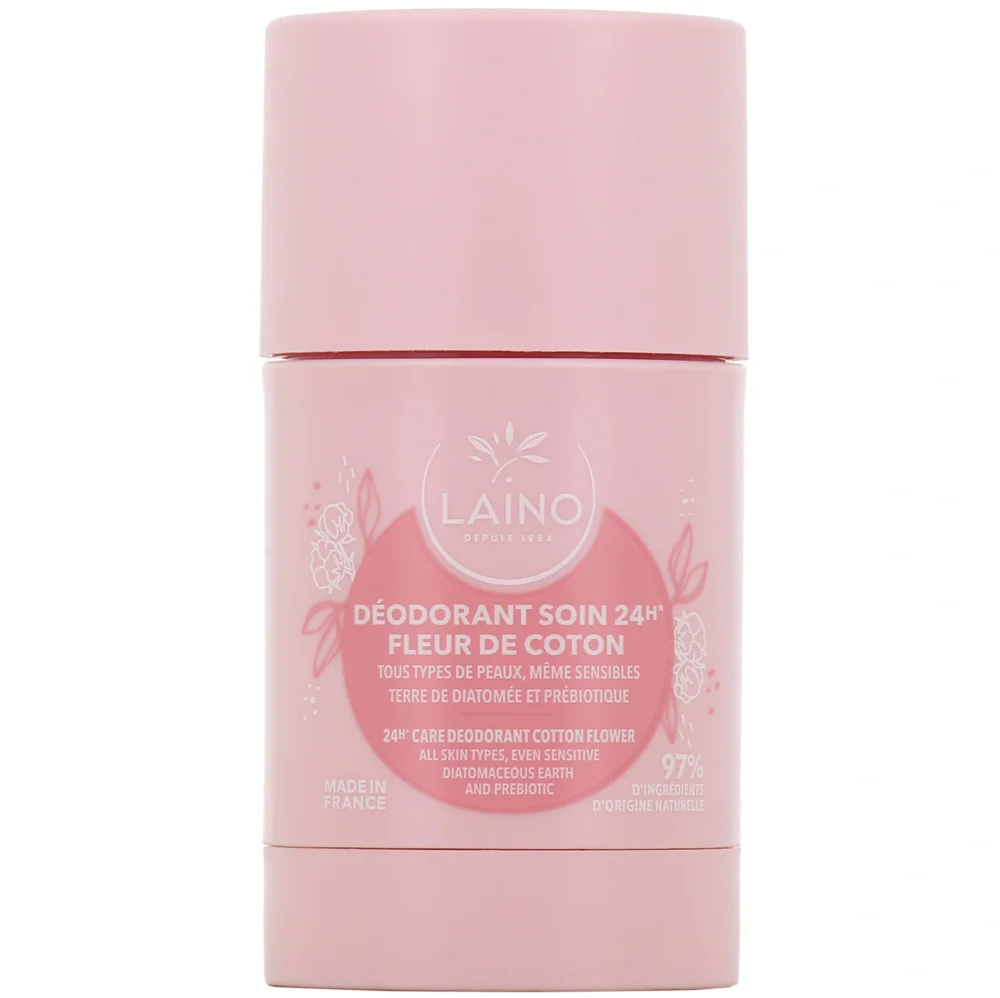Laino déodorant soin 24h fleur de coton 60g