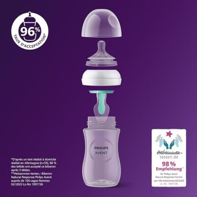 AVENT Natural Response Biberon avec Valve AirFree SCY67301 260ml