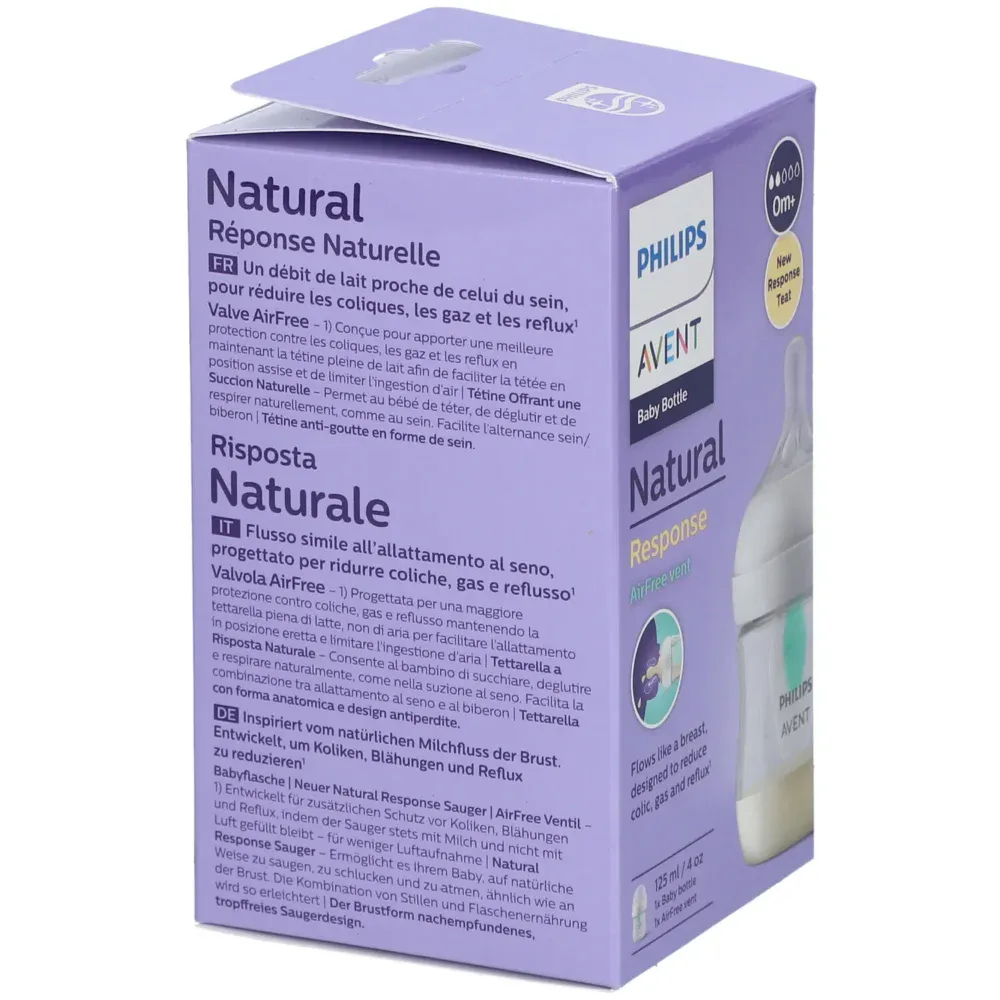 Avent natural response biberon valve airfree scy670/01 125ml