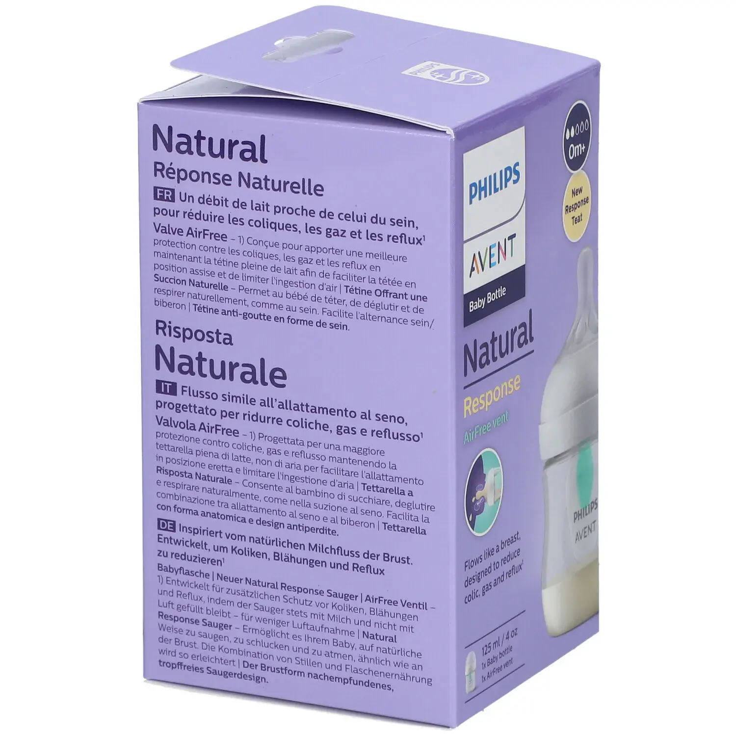 Avent natural response biberon valve airfree scy670/01 125ml Avent natural response biberon valve airfree scy670/01 125ml