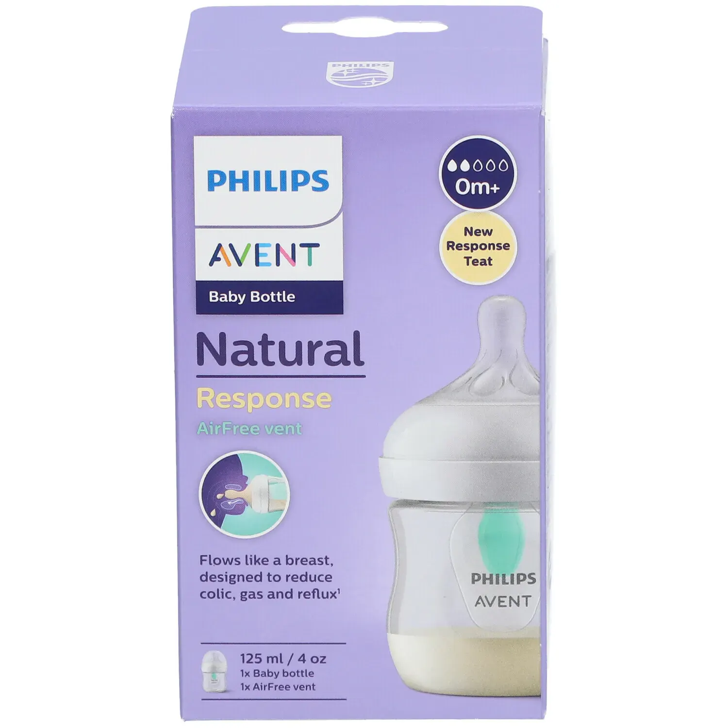 Avent natural response biberon valve airfree scy670/01 125ml Avent natural response biberon valve airfree scy670/01 125ml