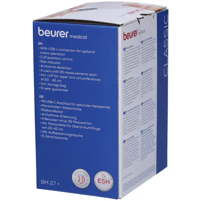 Beurer bm 27+ tensiomètre à bras Beurer bm 27+ tensiomètre à bras